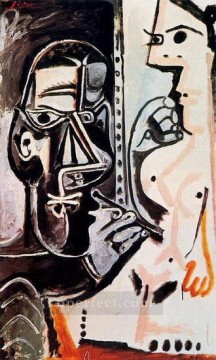 Pablo Picasso Painting - El artista y su modelo 4 1963 Pablo Picasso